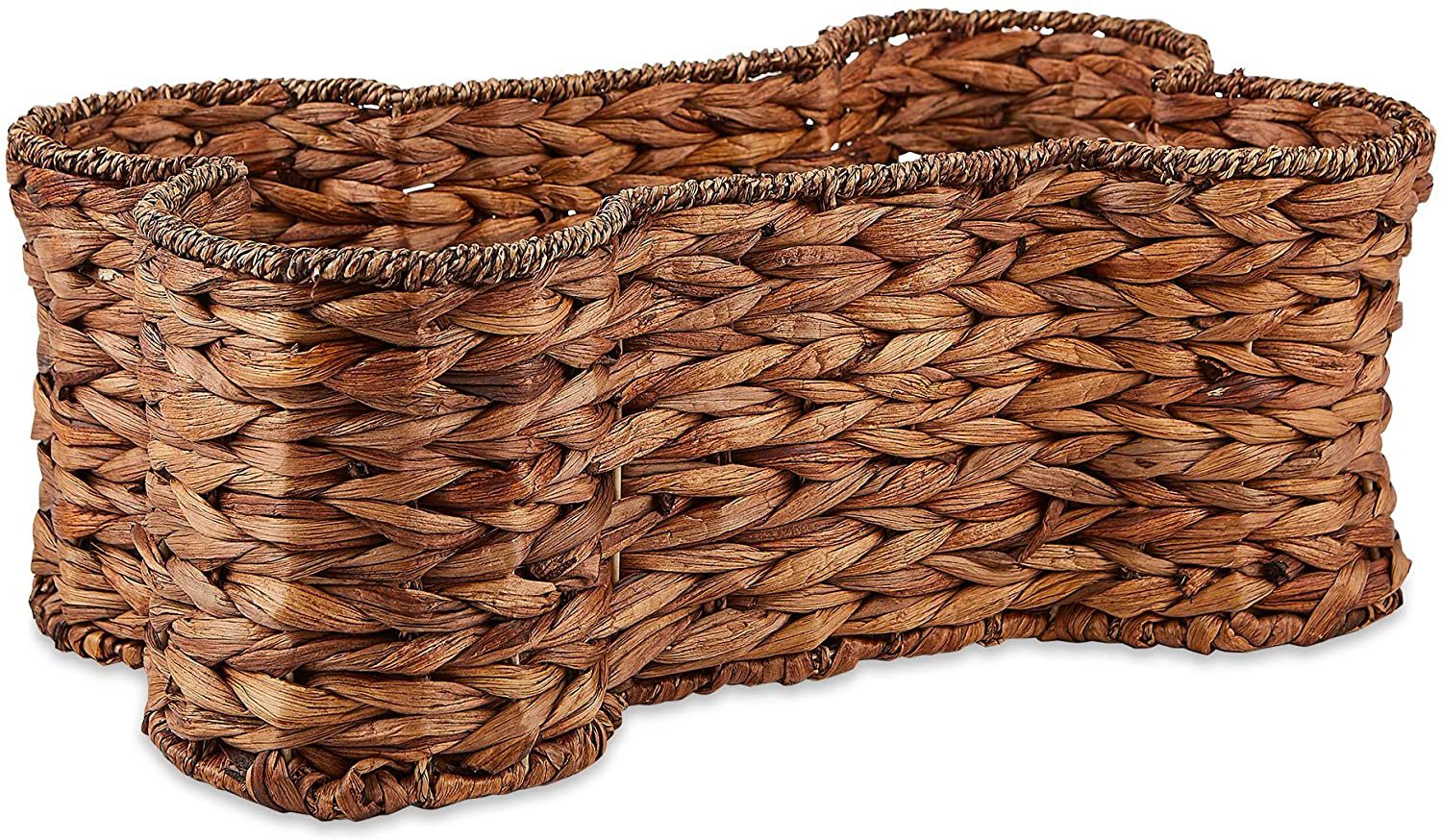 Bone Dry Bone Shape Hyacinth Toy Basket