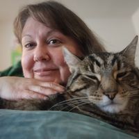 KJ Callihan and her cat