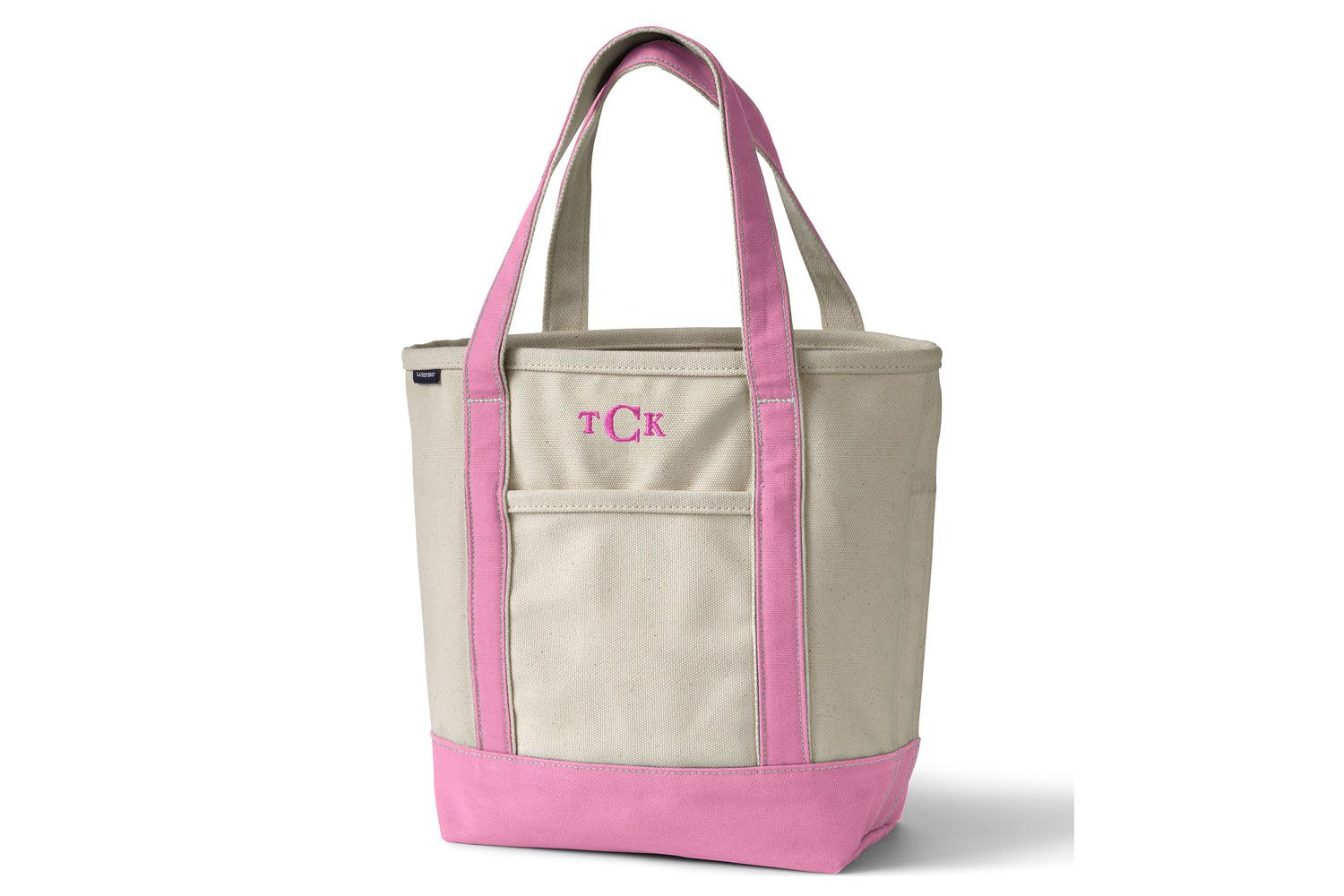 Lands&rsquo; End Natural Open Top Canvas Tote Bag